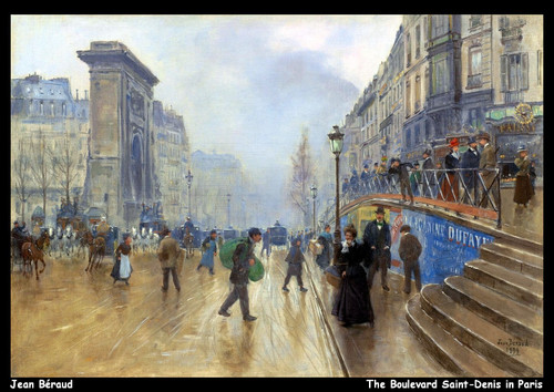 jean-braud--the-boulevard-saint-denis-in-paris_11677863813_o(1) Poster Canvas Mo