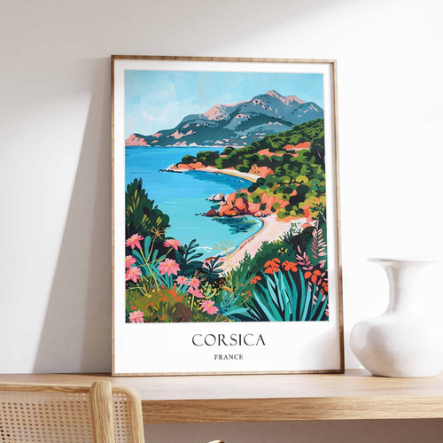 6_Corsica Poster, French Riviera Poster, Mediterranean Poster, Beach Poster, Eur
