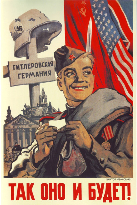 World War Poster so-it-is-and-will-be-1945 Poster Canvas Movie Film Print A0 A1