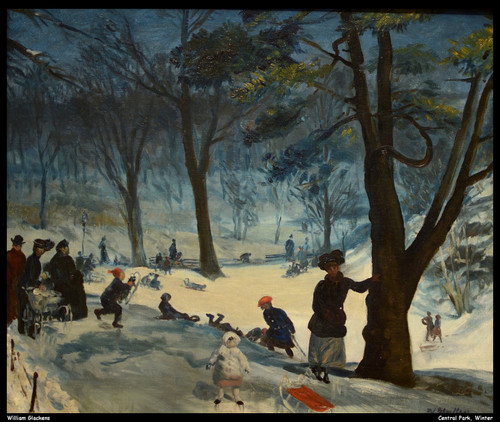 william-glackens---central-park-winter--jpb_19693097521_o(1) Poster Canvas Movie