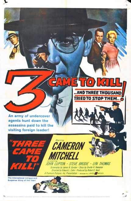Three Came To Kill 01 Poster Canvas Movie Film Print A0 A1 A2 A3 A4 A5 A6 Art Wa