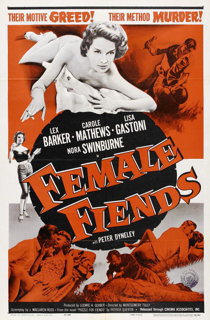 Female Fiends 01 Poster Canvas Movie Film Print A0 A1 A2 A3 A4 A5 A6 Art Wall De