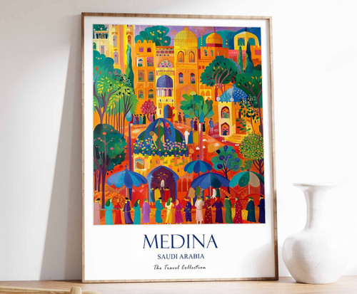 6_Medina Print, Medina Travel Poster, Saudi Arabia Poster, Islamic Decor, Middle