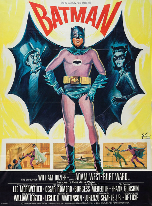 Batman 1966 Poster Canvas Movie Film Print A0 A1 A2 A3 A4 A5 A6 Art Wall Decora