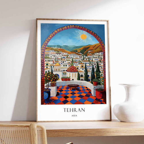 3_Tehran Poster, Islamic Decor, Islamic Art, Middle Eastern Art, Tehran Gift, Te