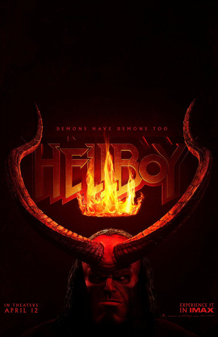 Hellboy (2019)_3 Movie Film Poster Canvas iconic design