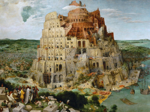 pieter-bruegel-the-elder--the-tower-of-babel_bez ramki Poster Canvas Movie Film
