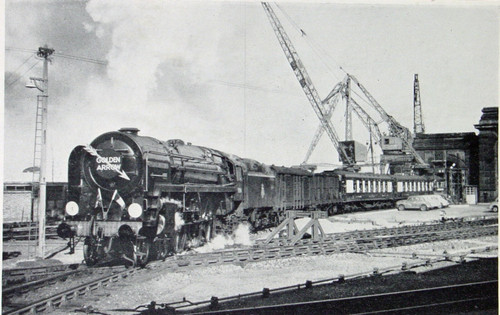 Old Trains 14 Golde arrow Steam Locomotive Poster Canvas Movie Film Print A0 A1