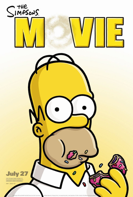 The Simpsons Movie (2007)_7 Poster Canvas Movie Film Print A0 A1 A2 A3 A4 A5 A6
