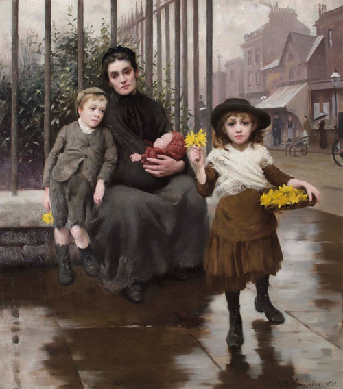Thomas-Kennington-The-Pinch-of-Poverty-oil-on-canvas-1891-Coram-in-the-care-of-t
