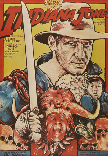 Indiana Jones and the Temple of Doom (1984)_9 Poster Canvas Movie Film Print A0
