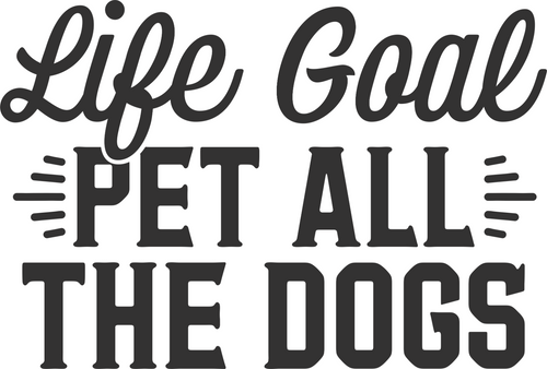 002 LifeGoalPetDogs Poster Canvas Movie Film Print A0 A1 A2 A3 A4 A5 A6 Art Wall