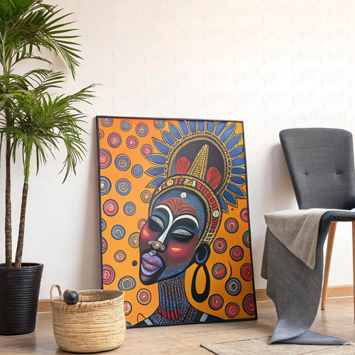 Abstract African Tribal Mask Wall Art Afrocentric Art African Art Ethnic Art Wes