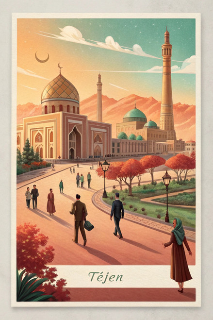 Mesmerizing Tejen City, Turkmenistan - Vibrant Silk Road Travel Poster Poster Mo Mesmerizing Tejen City, Turkmenistan - Vibrant Silk Road Travel Poster Poster Mo