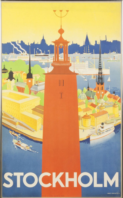 Stocholm Vintage Travel 64 Poster Canvas Movie Film Print A0 A1 A2 A3 A4 A5 A6 A