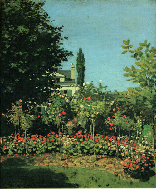 Monet- Garden in Flowers Poster Canvas Movie Film Print A0 A1 A2 A3 A4 A5 A6 Art
