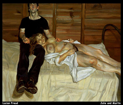 lucian-freud--julie-and-martin_11016925054_o(1) Poster Canvas Print Art Painting
