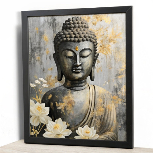 Buddha Lotus Wall Art Meditation Print Buddha Artwork Spirituality Poster Art Po