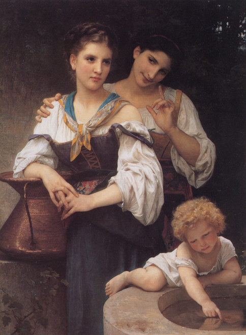 Bouguereau_Le_secret Poster Canvas Movie Film Print A0 A1 A2 A3 A4 A5 A6 Art Wal