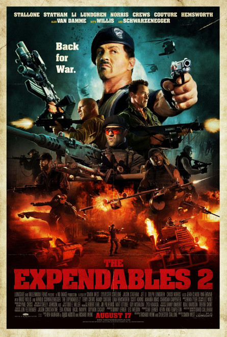 The Expendables 2 (2012)_17 Poster Canvas Movie Film Print A0 A1 A2 A3 A4 A5 A6