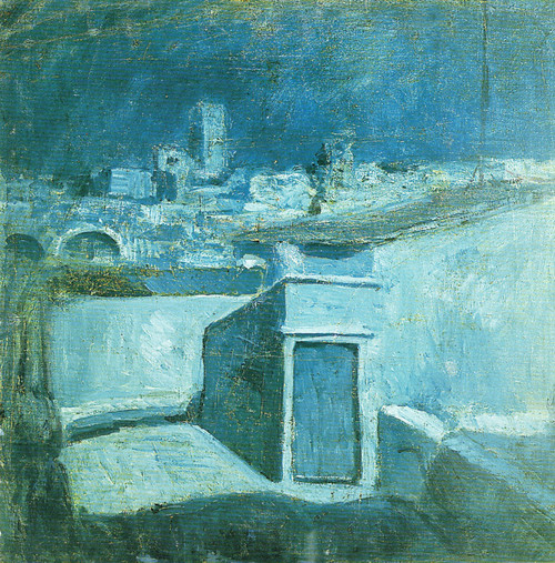 Barcelona rooftops-Picasso 1902 Poster Canvas Movie Film Print A0 A1 A2 A3 A4 A5