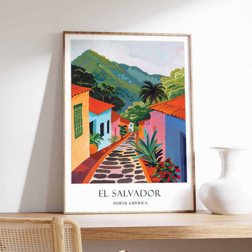 8_El Salvador poster, Central America poster, Mayan ruins poster, Salvadorian cu