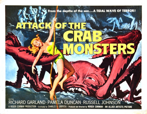 Attack Of Crab Monsters 02 Poster Canvas Movie Film Print A0 A1 A2 A3 A4 A5 A6 A
