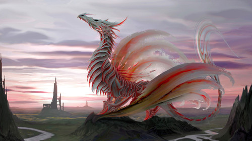 dragon-fantasy-4k-0b-3840x2160 Poster Canvas Print Art Painting Decor Reprint wa