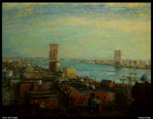 henry-ward-ranger---brooklyn-bridge--jpb_21115622412_o(1) Poster Canvas Movie Fi