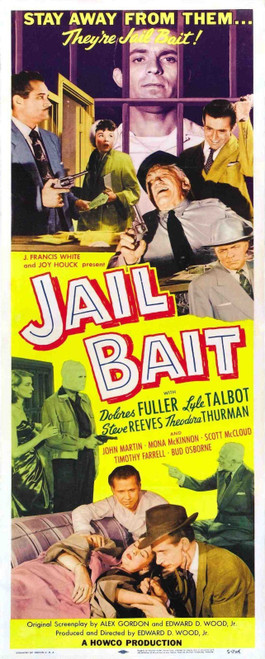 Jail Bait 1954 Poster 02 Poster Canvas Movie Film Print A0 A1 A2 A3 A4 A5 A6 Art
