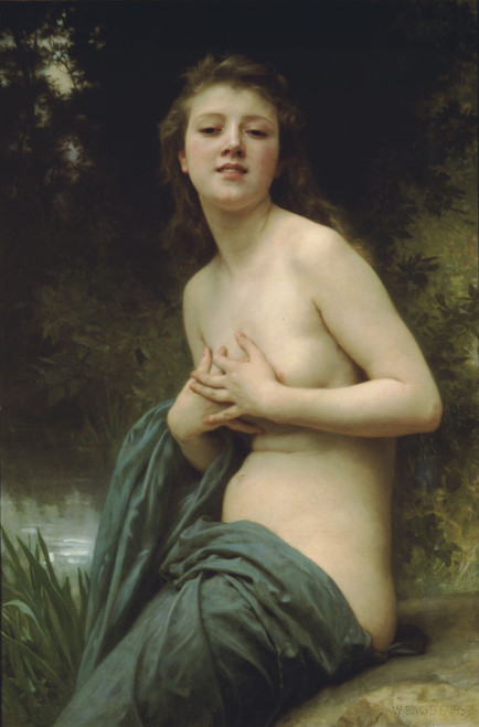 William Adolphe Bouguereau - Spring Breeze 1895 Poster Canvas Movie Film Print A