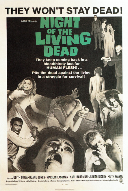 Night Of The Living Dead- US 1968 Poster Canvas Movie Film Print A0 A1 A2 A3 A4