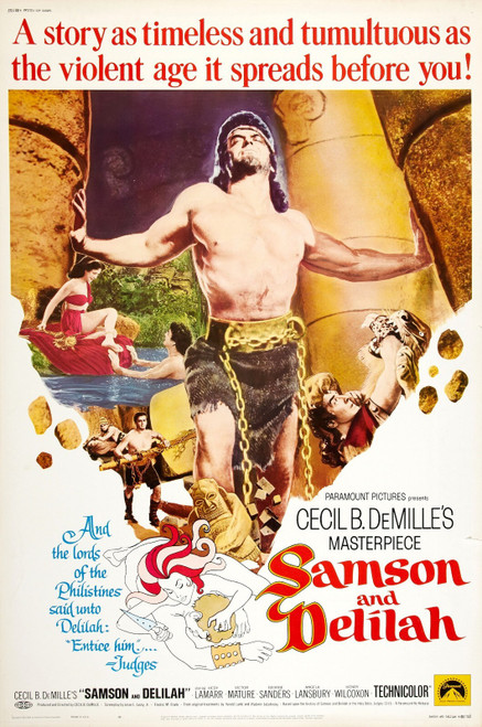 Samson and Delilah (1949)_1 Poster Canvas Movie Film Print A0 A1 A2 A3 A4 A5 A6