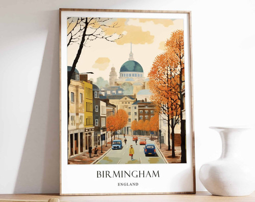3_Birmingham Poster, England Poster, Birmingham Travel print, Birmingham Wall Ar