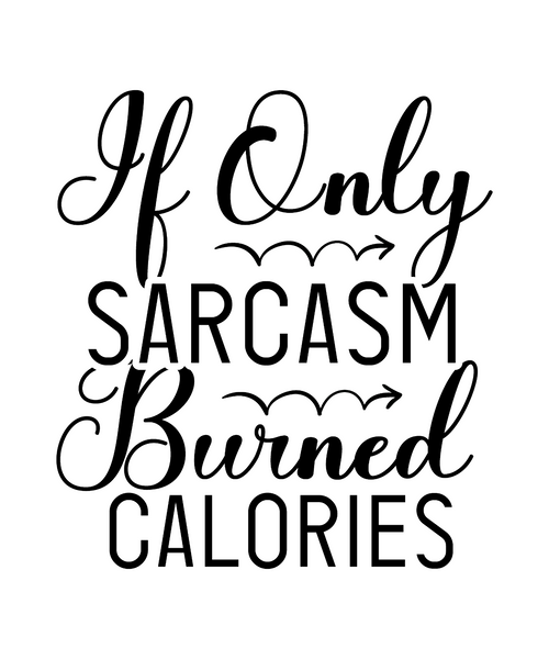 If Only Sarcasm Burned Calories-01 (8) Poster Canvas Movie Film Print A0 A1 A2 A