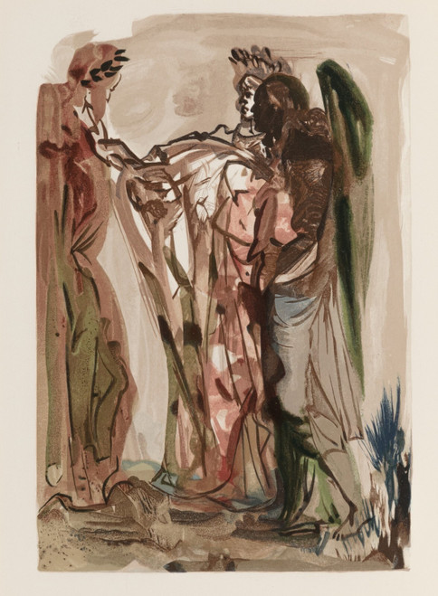 Salvador Dali (1904-1989). Purgatory Canto 11, from The Divine Comedy, circa 195