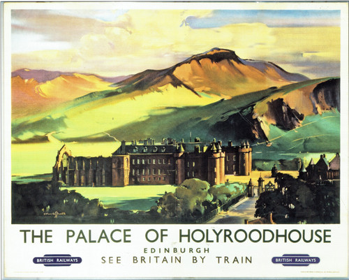 Scotland Railway vintage poster (23) Holyroodhouse Poster Canvas Movie Film Prin