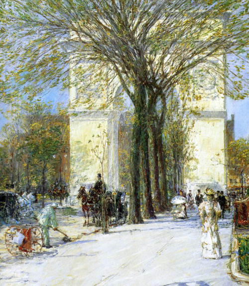 1890 Frederich Hassam Washington Arch, printemps American painting Art Gallery P