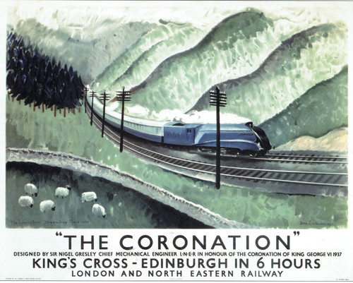 Scotland Railway vintage poster (12) The Coronation 2 Poster Canvas Movie Film P