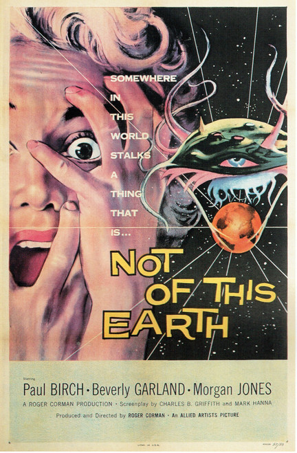 Not Of This Earth- US 1957 Poster Canvas Movie Film Print A0 A1 A2 A3 A4 A5 A6 A