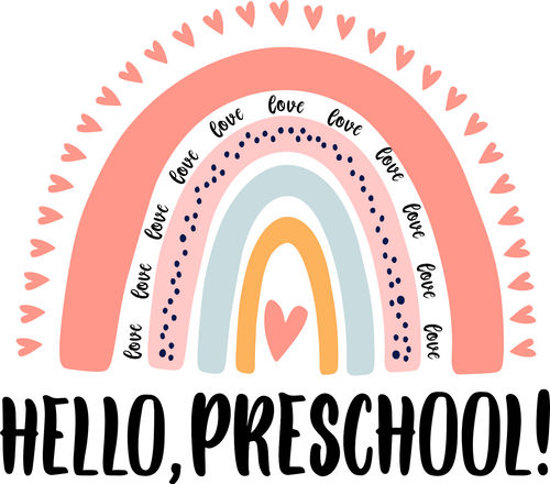 Rainbow-1-hello-preschool (2) Poster Canvas Movie Film Print A0 A1 A2 A3 A4 A5 A
