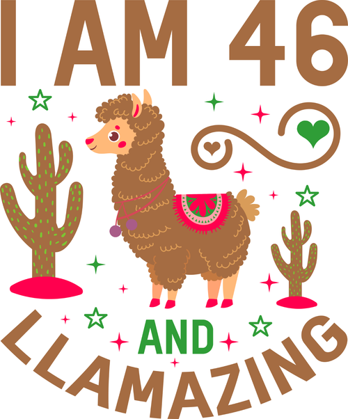 I Am 46 And Llamazing (2) Poster Canvas Movie Film Print A0 A1 A2 A3 A4 A5 A6 Ar