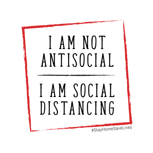 15_I'm Not Antisocial, I'm Social Distancing. Quarantine Life Poster Canvas Movi
