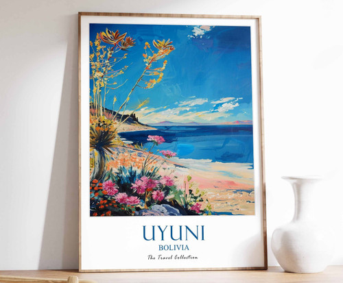 5_Uyuni Print, Uyuni Travel Poster, Bolivia Travel Print, Tropical Decor, Botani