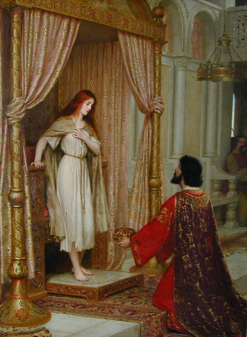 Blair_Leighton_King_Copetua_and_the_Beggar_Maid Poster Canvas Movie Film Print A