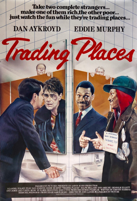 TRADING PLACES (1983) 3 Poster Canvas Movie Film Print A0 A1 A2 A3 A4 A5 A6 Art