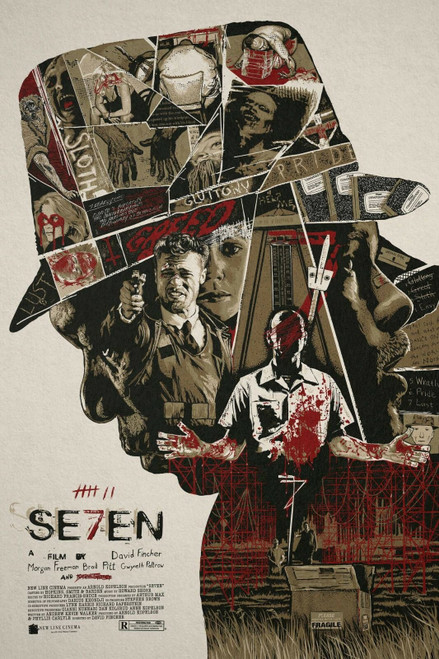 Seven Se7en - Poster (A0-A4) Film Movie Picture Art Wall Decor Actor
