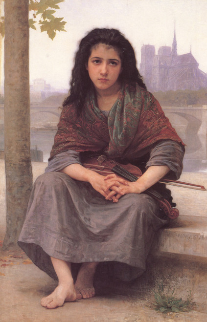 William Adolphe Bouguereau - The Bohemian 1890 Poster Canvas Movie Film Print A0