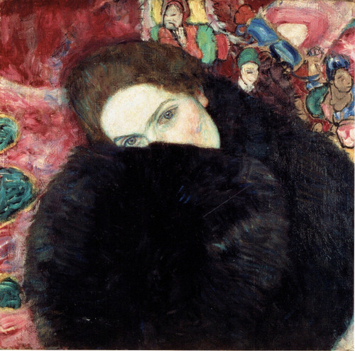Gustav Klimt - Lady with a Muff 1916 Poster Canvas Movie Film Print A0 A1 A2 A3