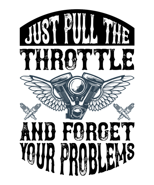 Just pull the throttle and forget your problems-01 Poster Canvas Movie Film Prin